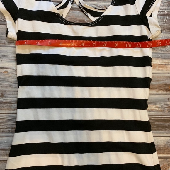 Emma & Sam Striped Mini Cutout Bodycon Dress Sz S - Picture 6 of 7